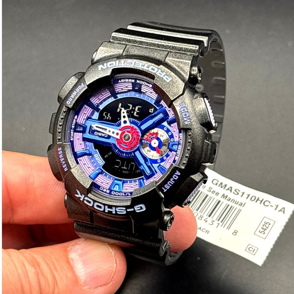 Casio G-Shock GMAS110HC-1A Unisex Analog Digital 200M Watch NIBWT - Picture 9 of 17